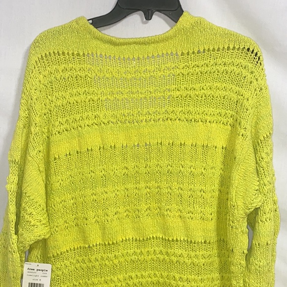 Free People Hot Tropics Pullover Sweater Limelight Combo M - Picture 6 of 12